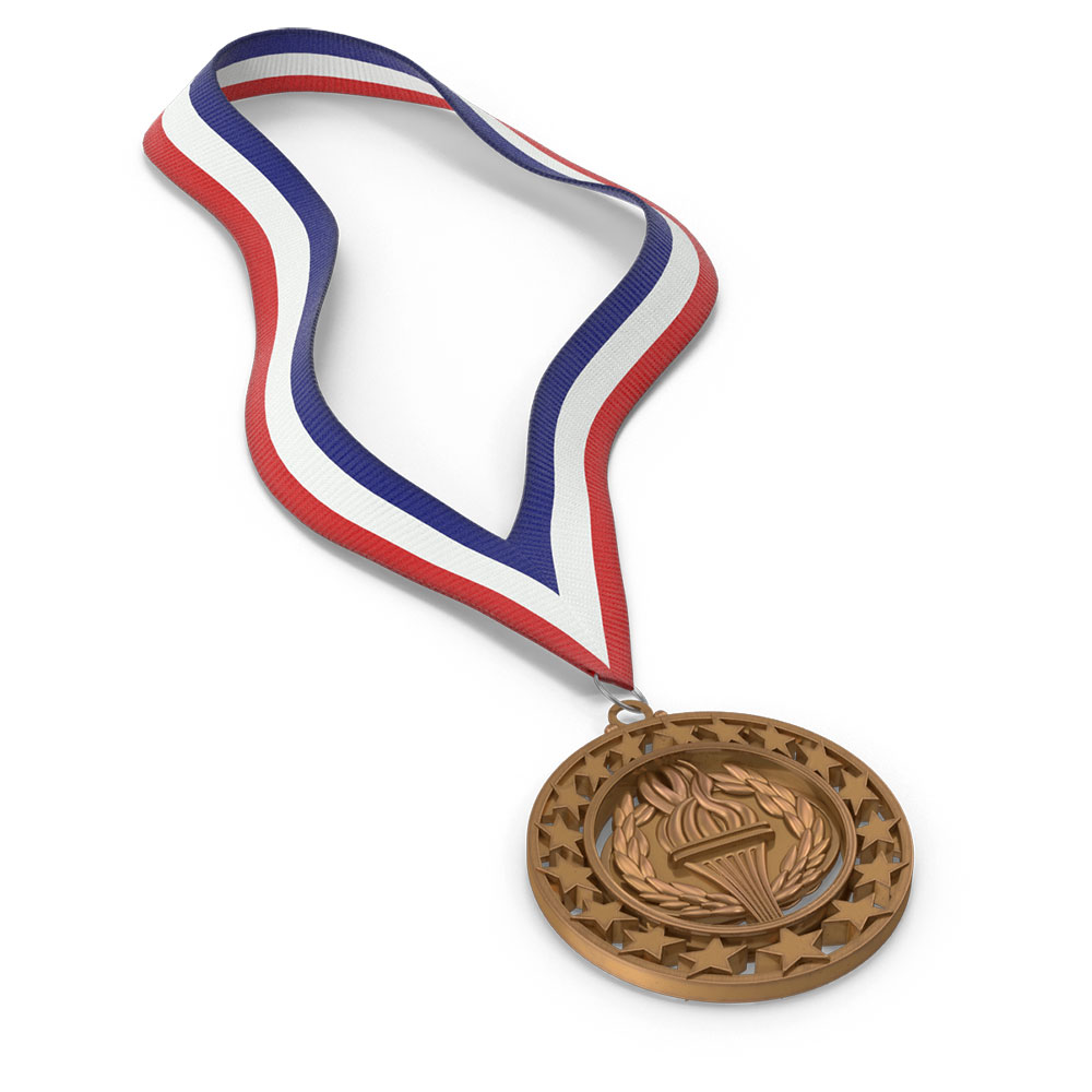 3D Bronze Sports Medal
